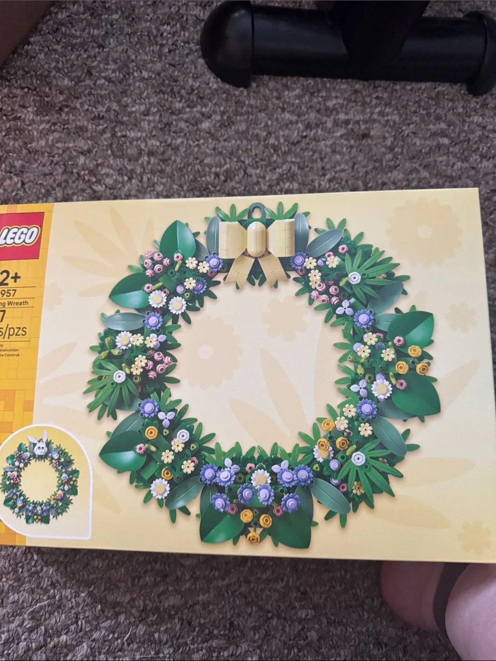 Lego Green Purple Yellow Floral Bunny Wreath